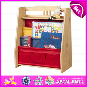 2015 Colorful Kids Wooden Bookshel, Fashion Living Room Furniture Wooden Bookshelf, Portable Children Wooden Book Shelf W08d044